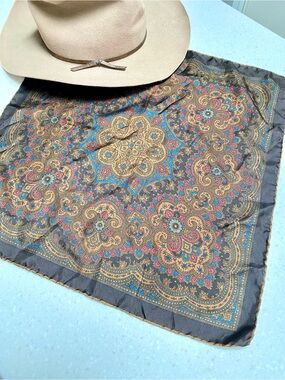 SILK Equestrian vibe boho scarf/wrap w southwestern country feel